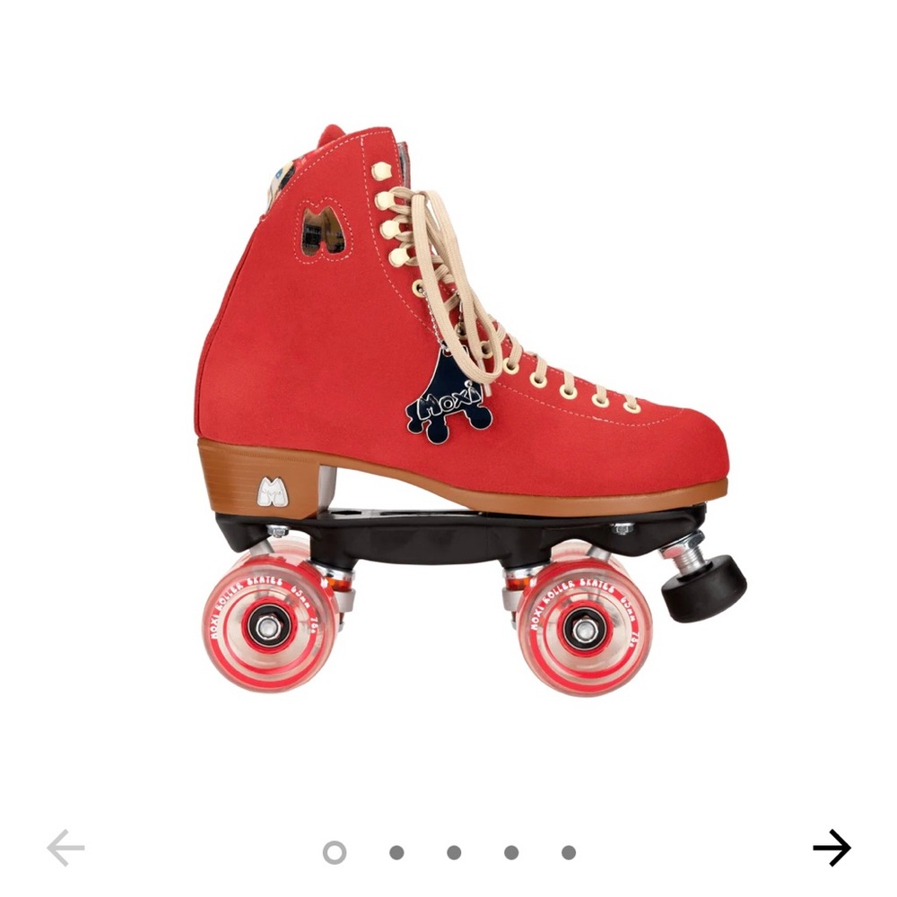 Moxi red roller skates